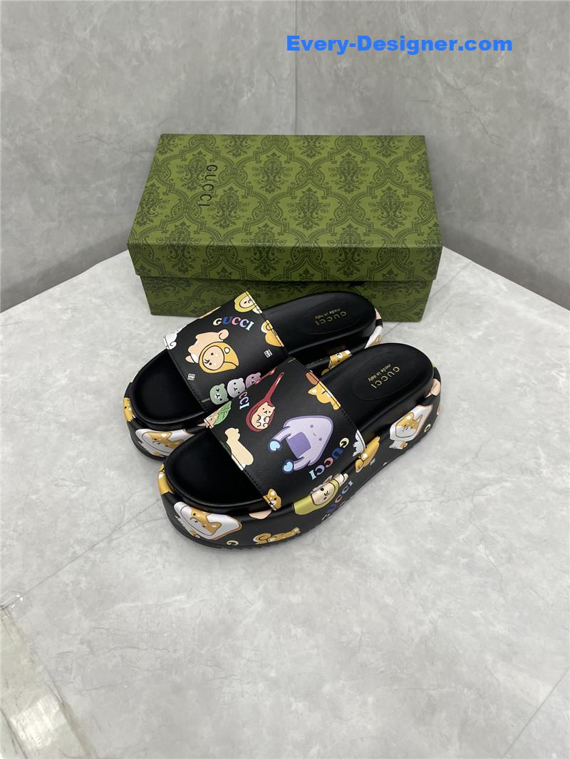 Gvc*1 new animal graffiti platform slippers