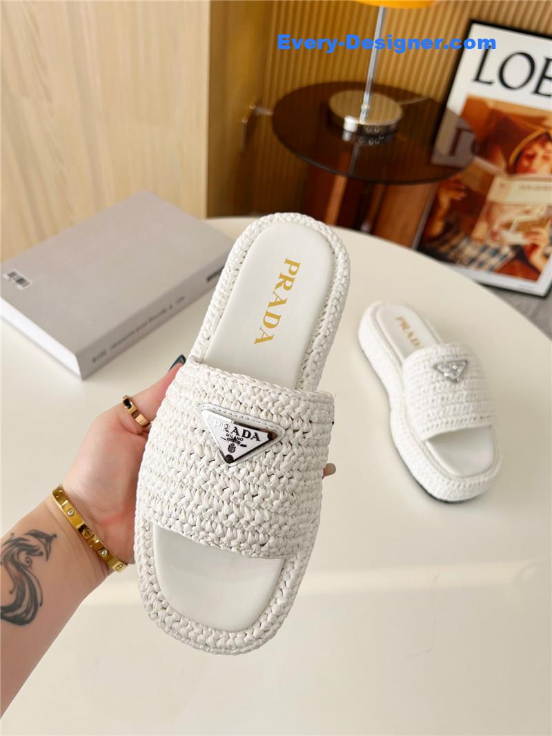 Pra*a hand-woven slippers