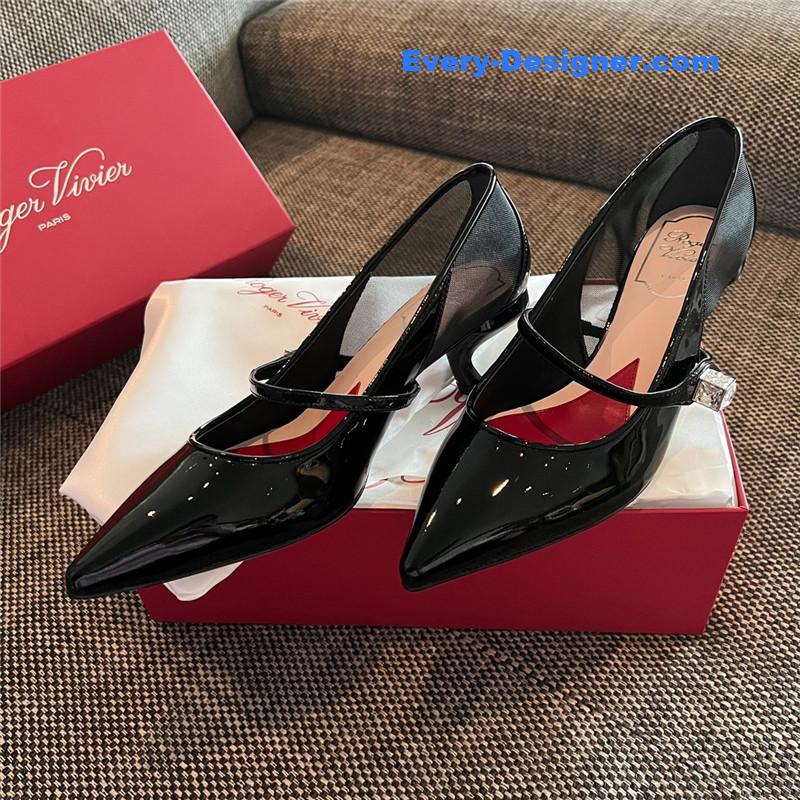 roger u1u1er new side drill buckle high heels