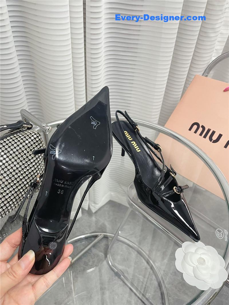 M1um1u spring and summer catwalk style kitten heel sandals