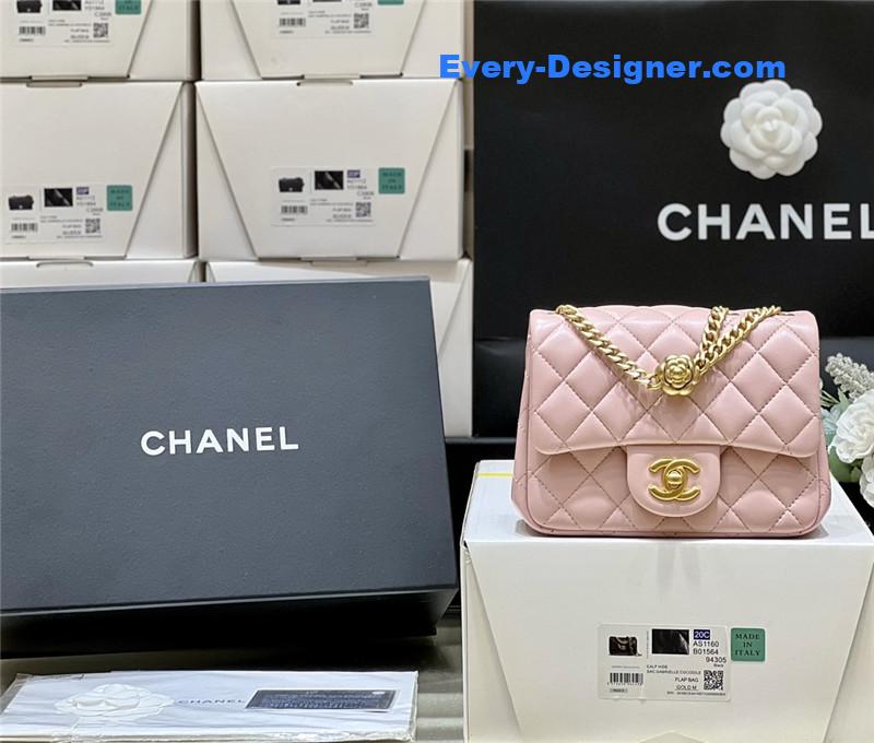 Ch**el cf camellia flap bag small