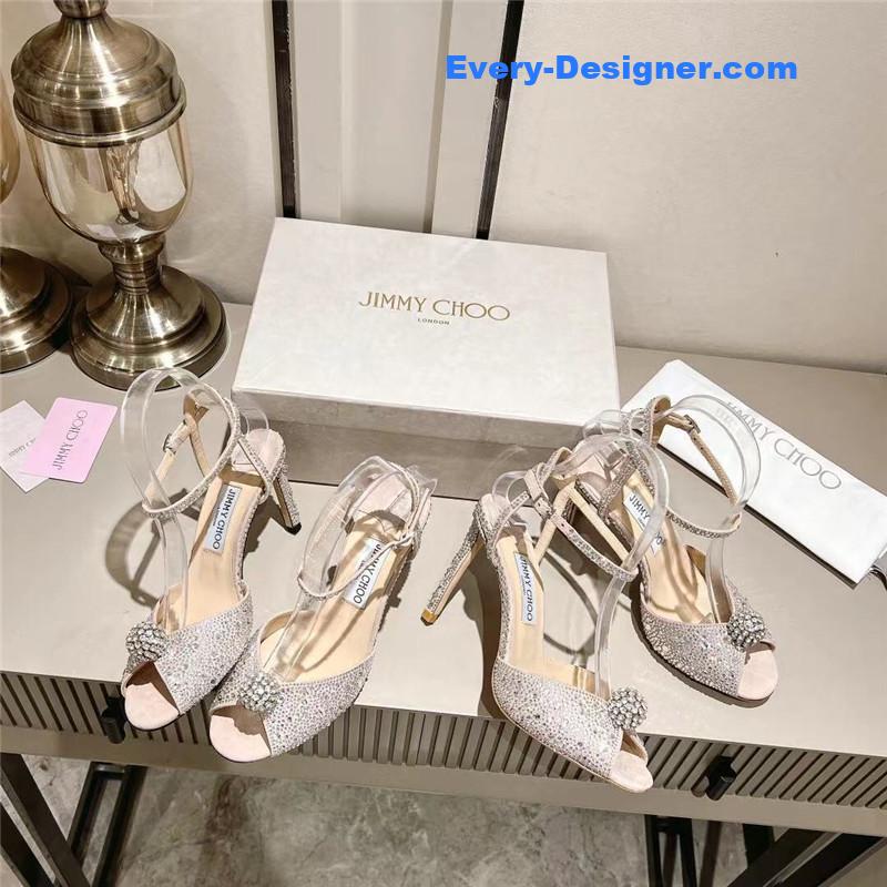 J1m*y Ch00 buckle heeled sandals