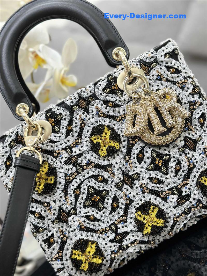 lady D10r limited edition embroidered bead bag