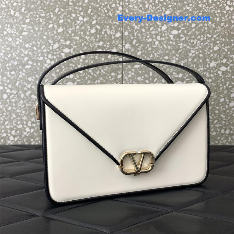 Va1e*ntin0 garavani letter leather shoulder bag
