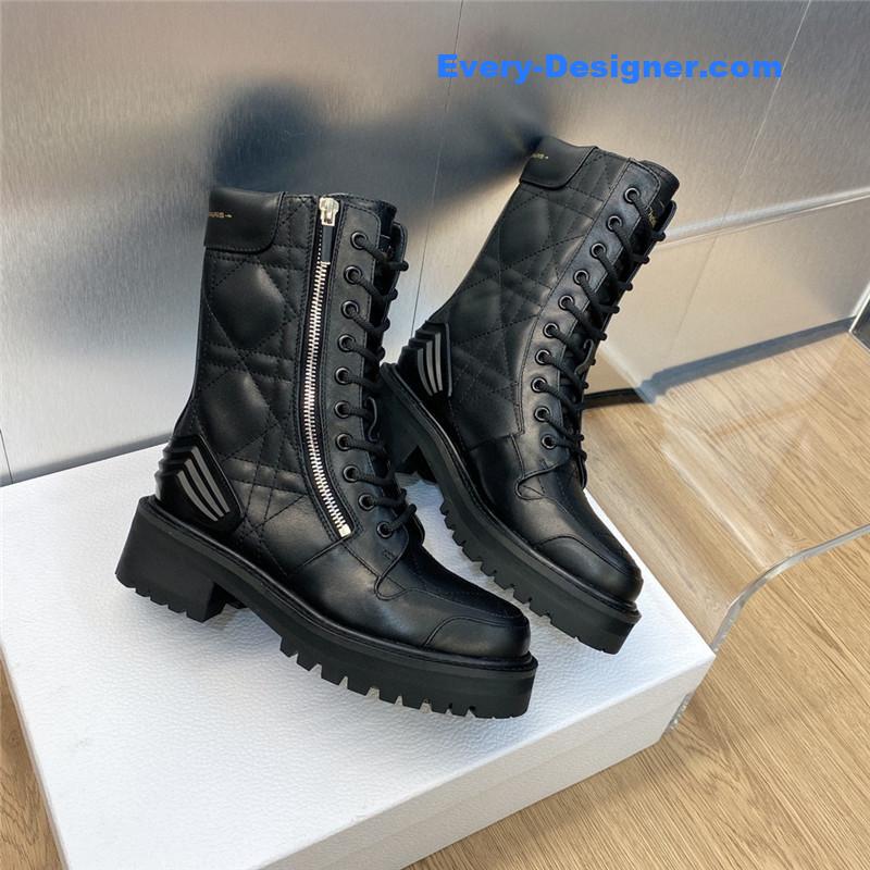 d10r d-leader logo D1am0nd embroidered martin boots