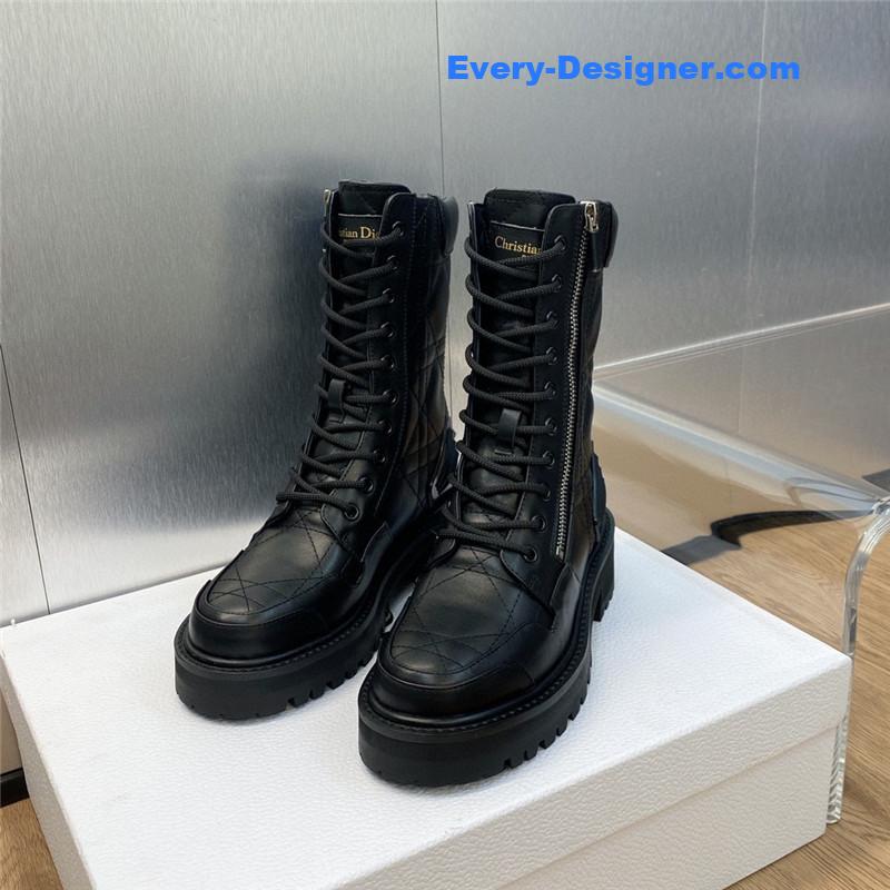 d10r d-leader logo D1am0nd embroidered martin boots