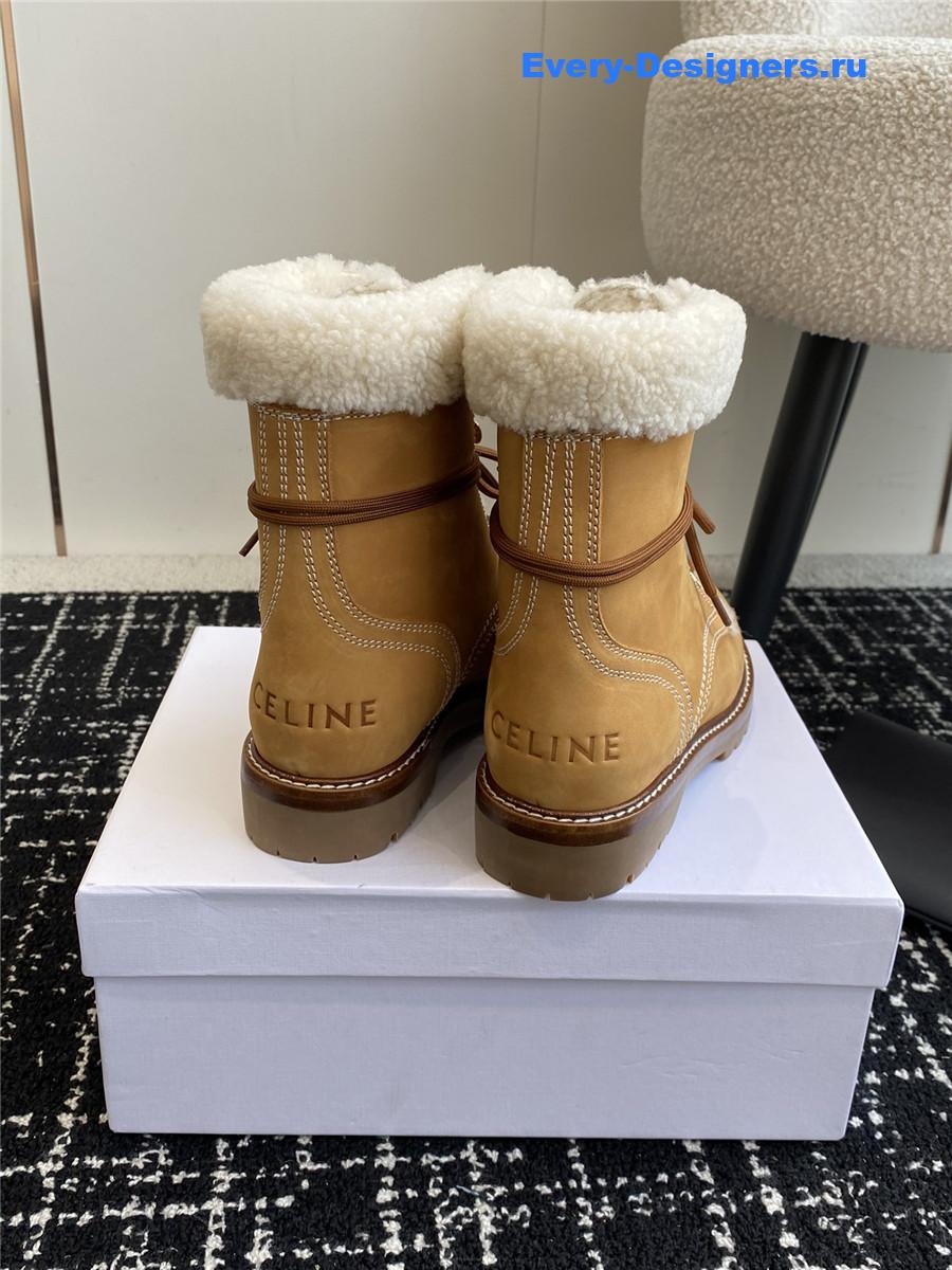 Ce1i*e winter platform wool boots brown