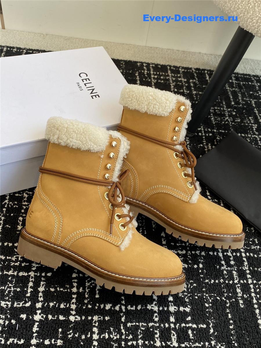 Ce1i*e winter platform wool boots brown