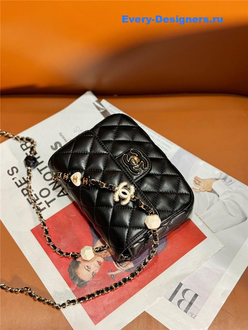 Ch**el love Ch**el logo flap bag