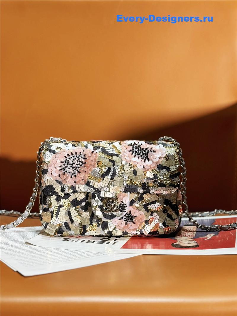 Ch**el limited edition cf sequin bag