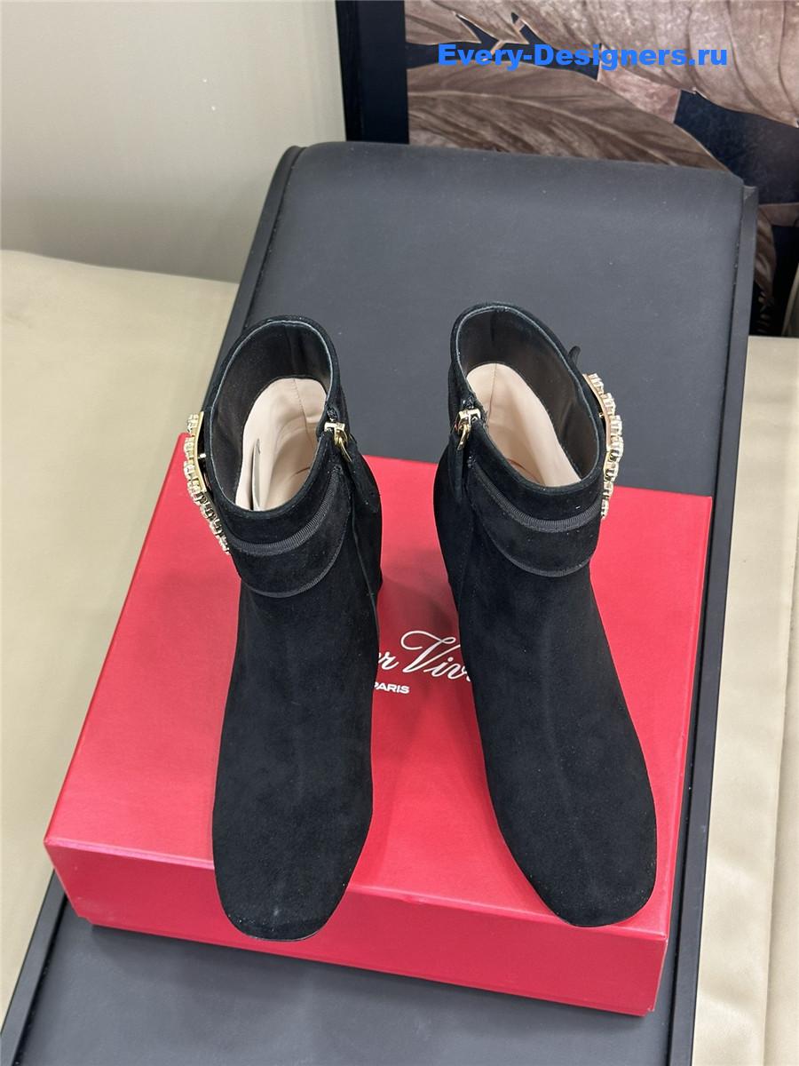 roger u1u1er black suede ankle boots