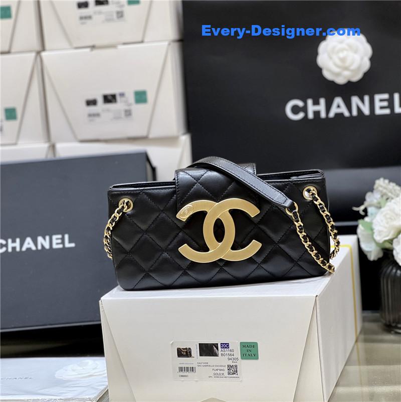 Ch**el logo vintage tote baguette bag