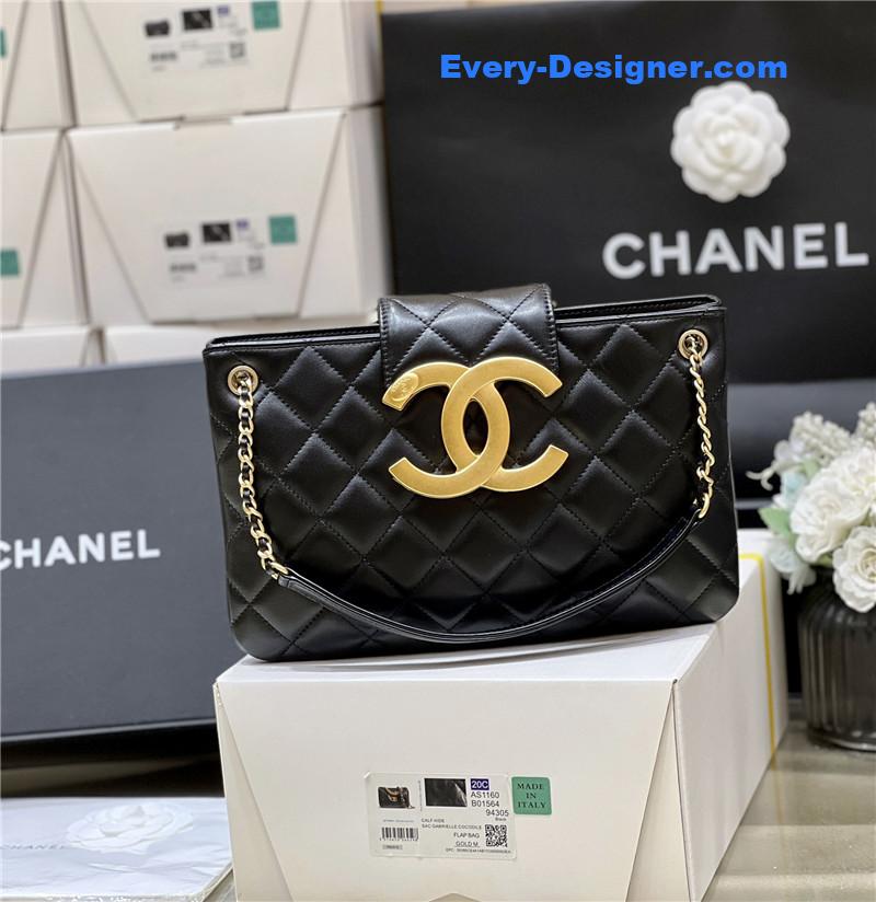 Ch**el logo retro tote shopping bag