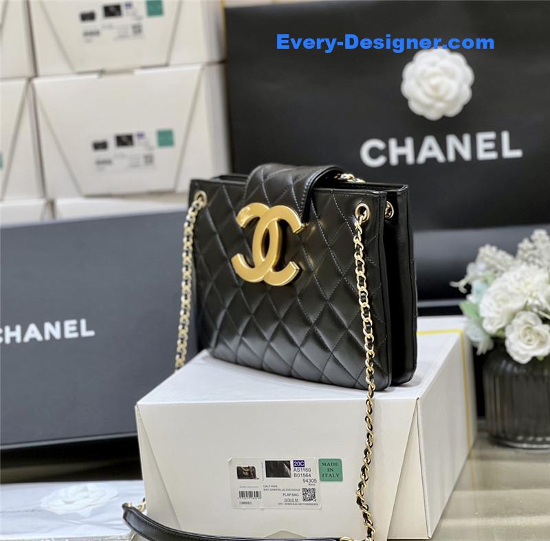Ch**el logo retro tote shopping bag
