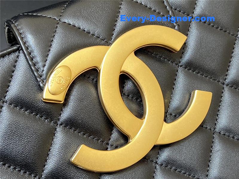 Ch**el logo retro tote shopping bag