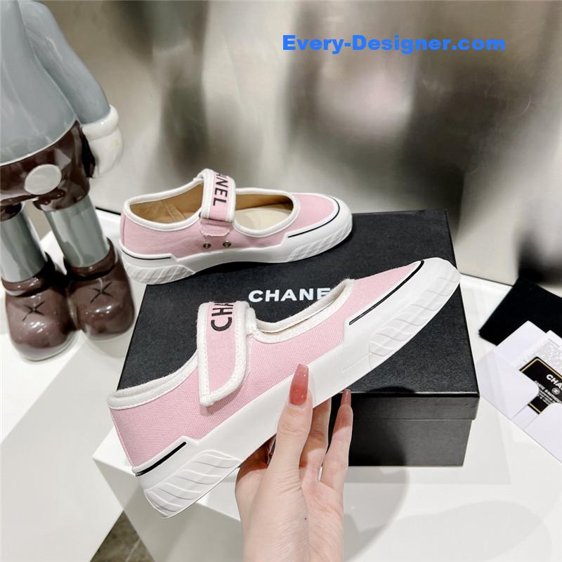 CC second-hand Velcro platform canvas shoes