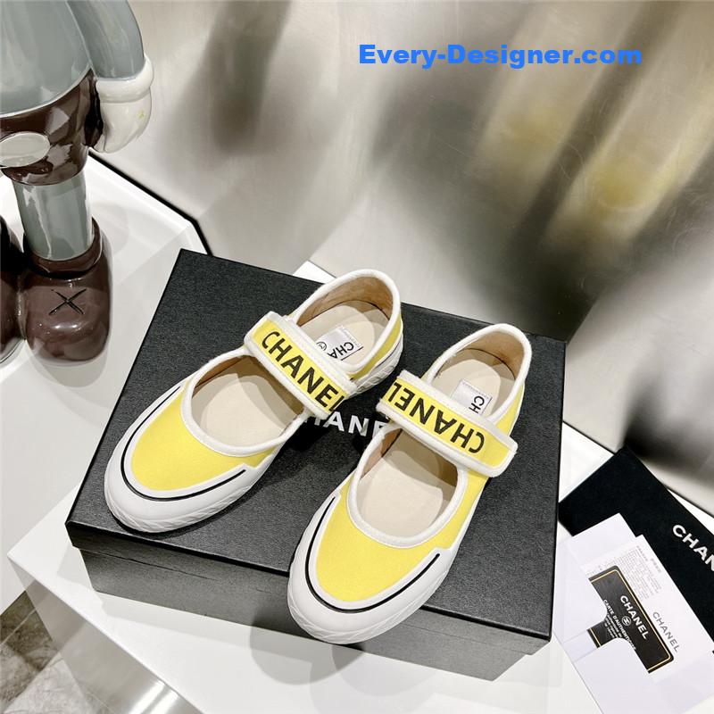CC second-hand Velcro platform canvas shoes