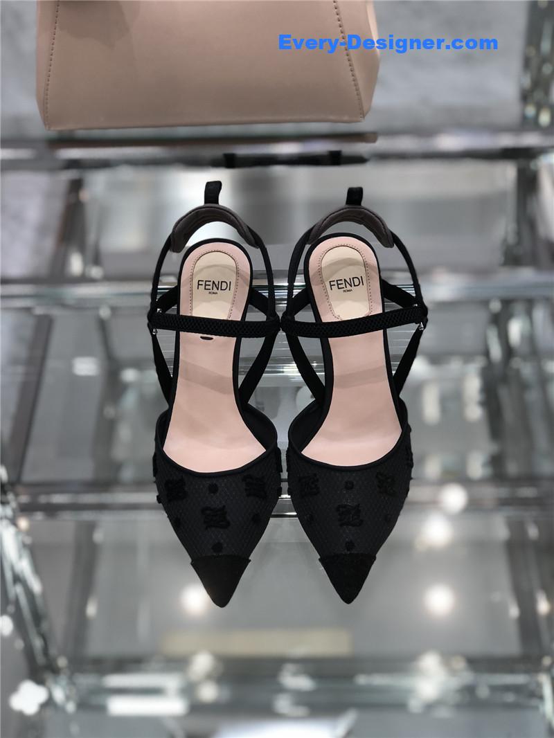 F**di new ff graceful streamlined colibrì slingback shoes