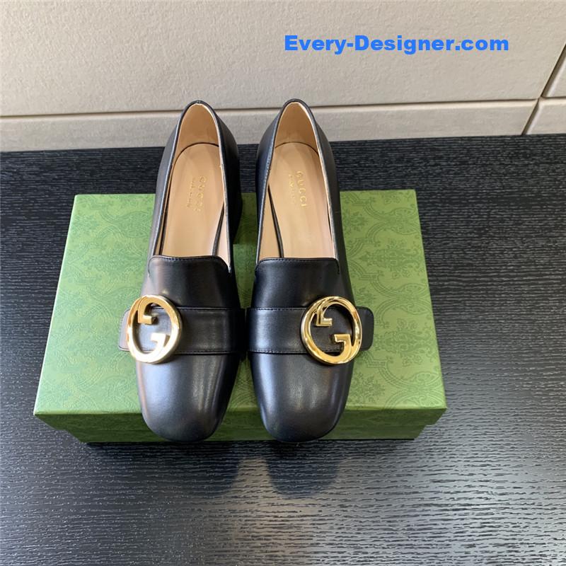 Gvc*1 retro fashion round interlocking double g logo shoes