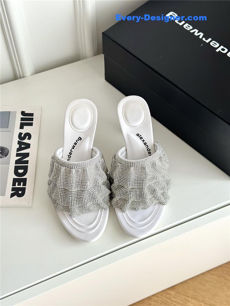 A1exa*der wang letter rhinestone sandals