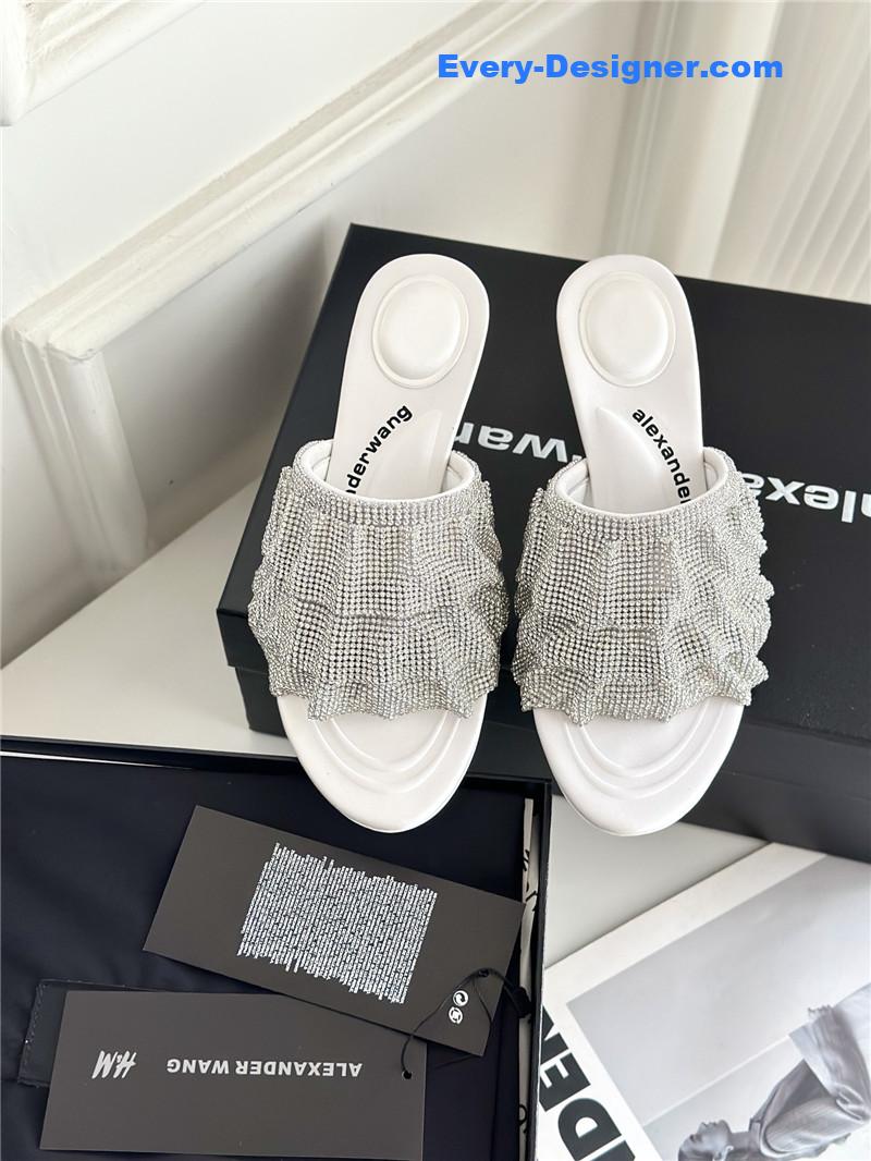A1exa*der wang letter rhinestone sandals