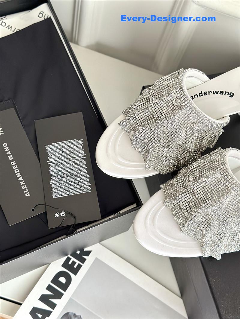 A1exa*der wang letter rhinestone sandals