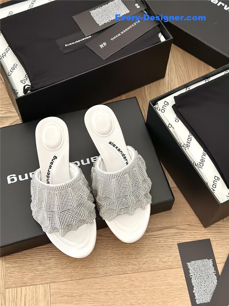 A1exa*der wang letter rhinestone sandals