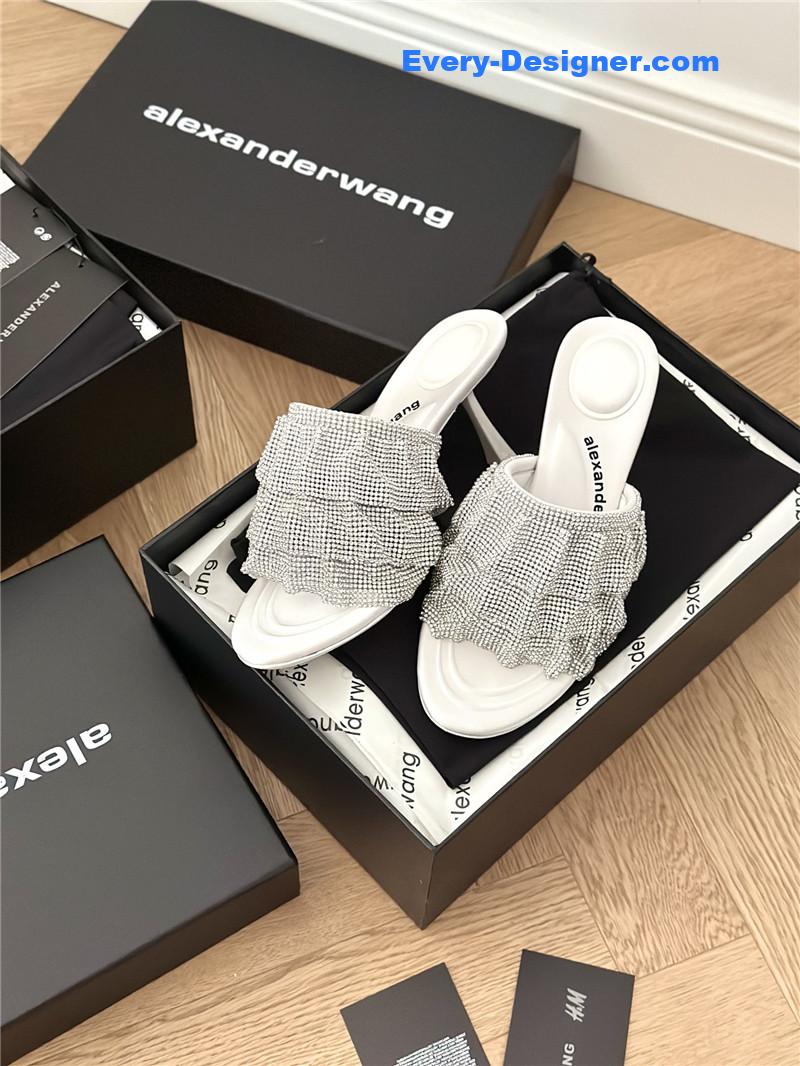 A1exa*der wang letter rhinestone sandals