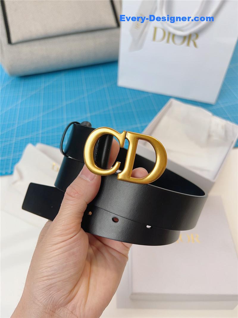 D10r width 3.0cm black calfskin belt