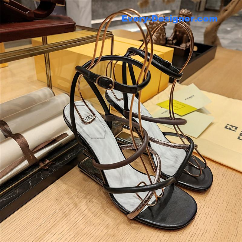 F**di patchwork strap first pumps