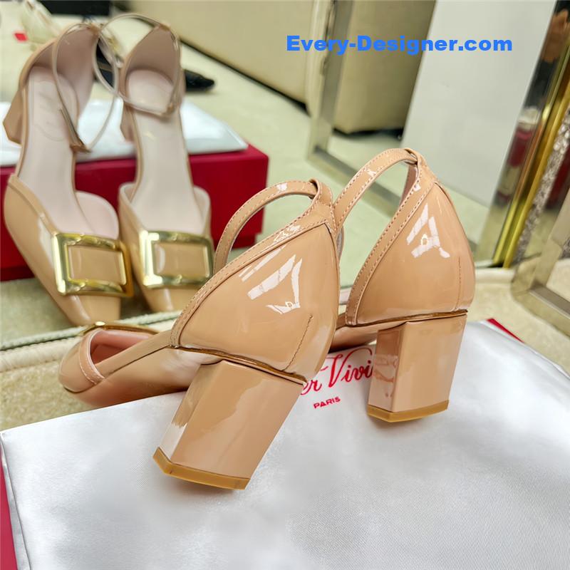 roger u1u1er classic buckle strap sandals