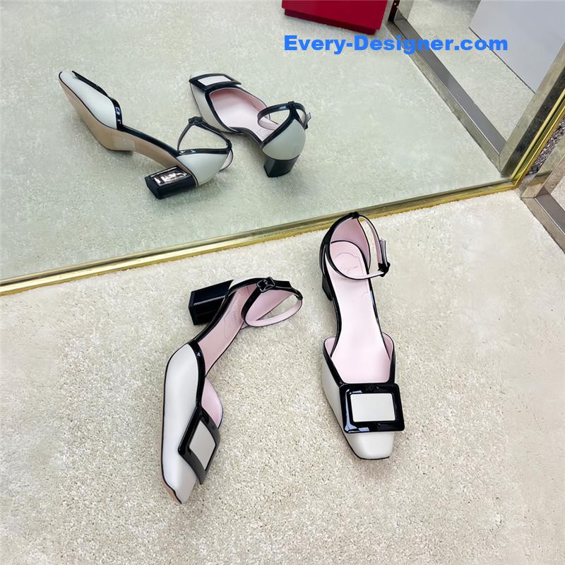 roger u1u1er classic buckle strap sandals