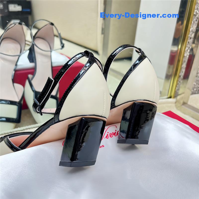 roger u1u1er classic buckle strap sandals