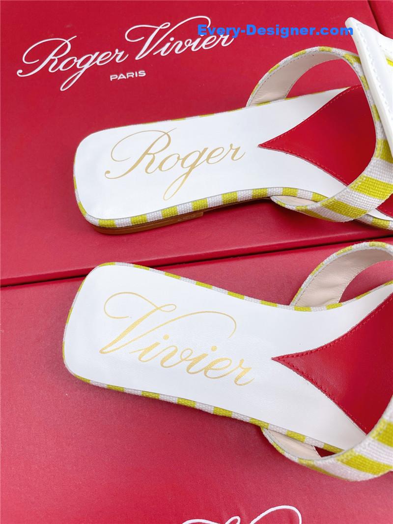 roger u1u1er embroidered buckle mules