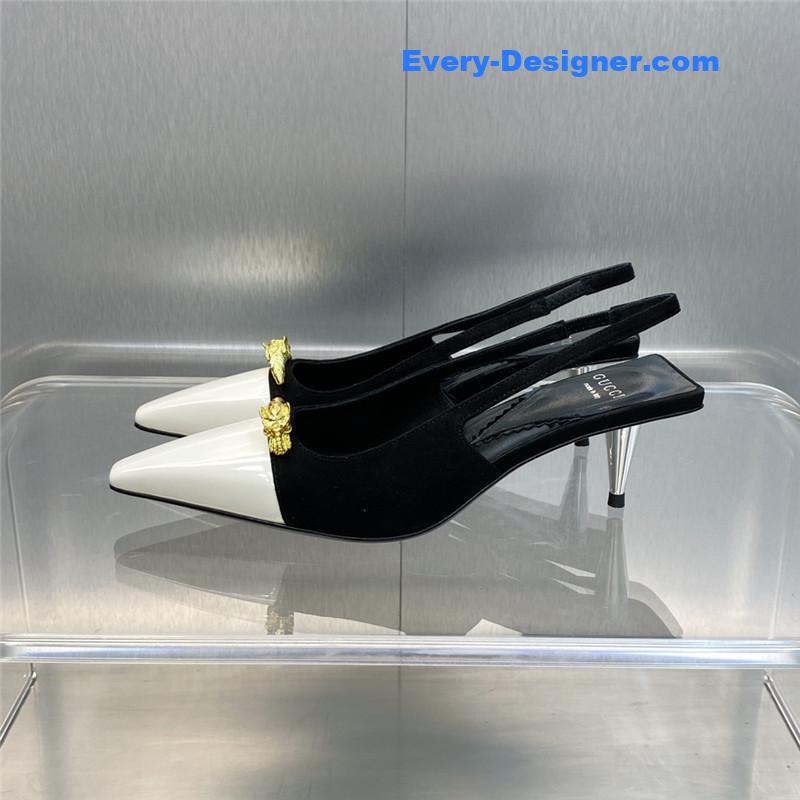 Gvc*1 mid heel candy color hardware buckle women’s shoes