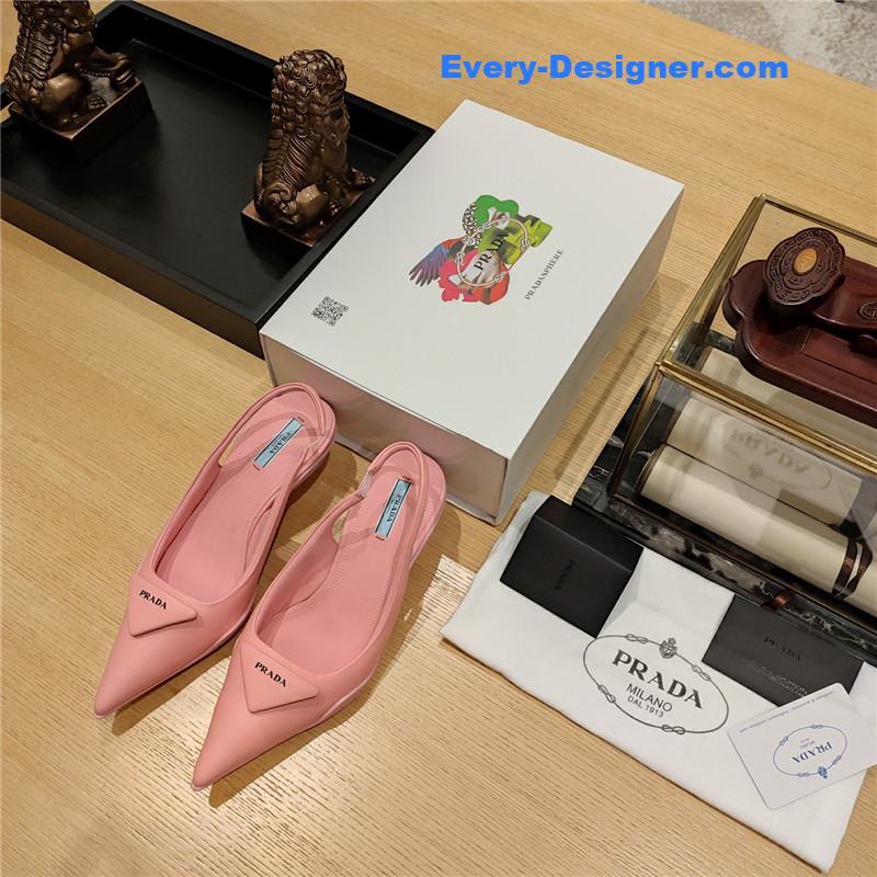 Pra*a kitten heel mules
