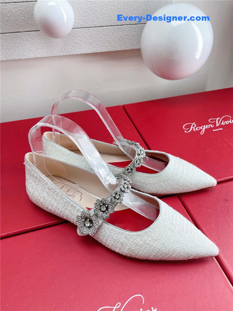 roger u1u1er wedding shoes snow d1am0nd series high heels
