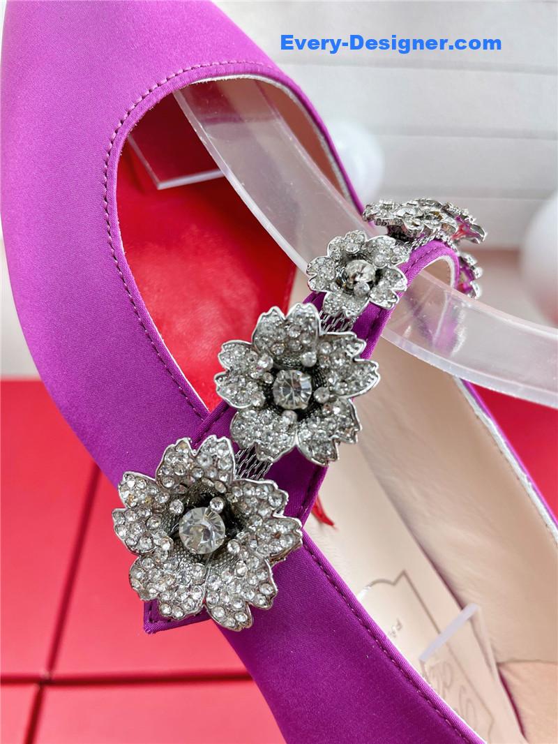 roger u1u1er wedding shoes snow d1am0nd series high heels