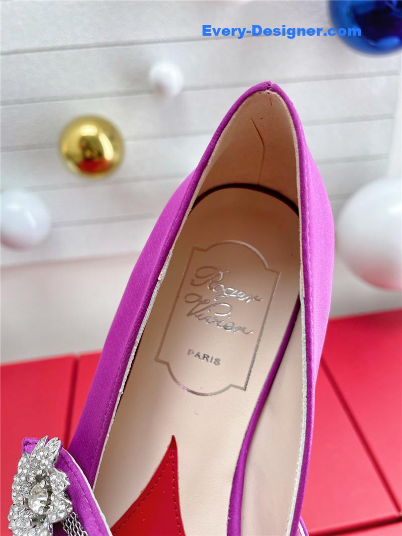 roger u1u1er wedding shoes snow d1am0nd series high heels