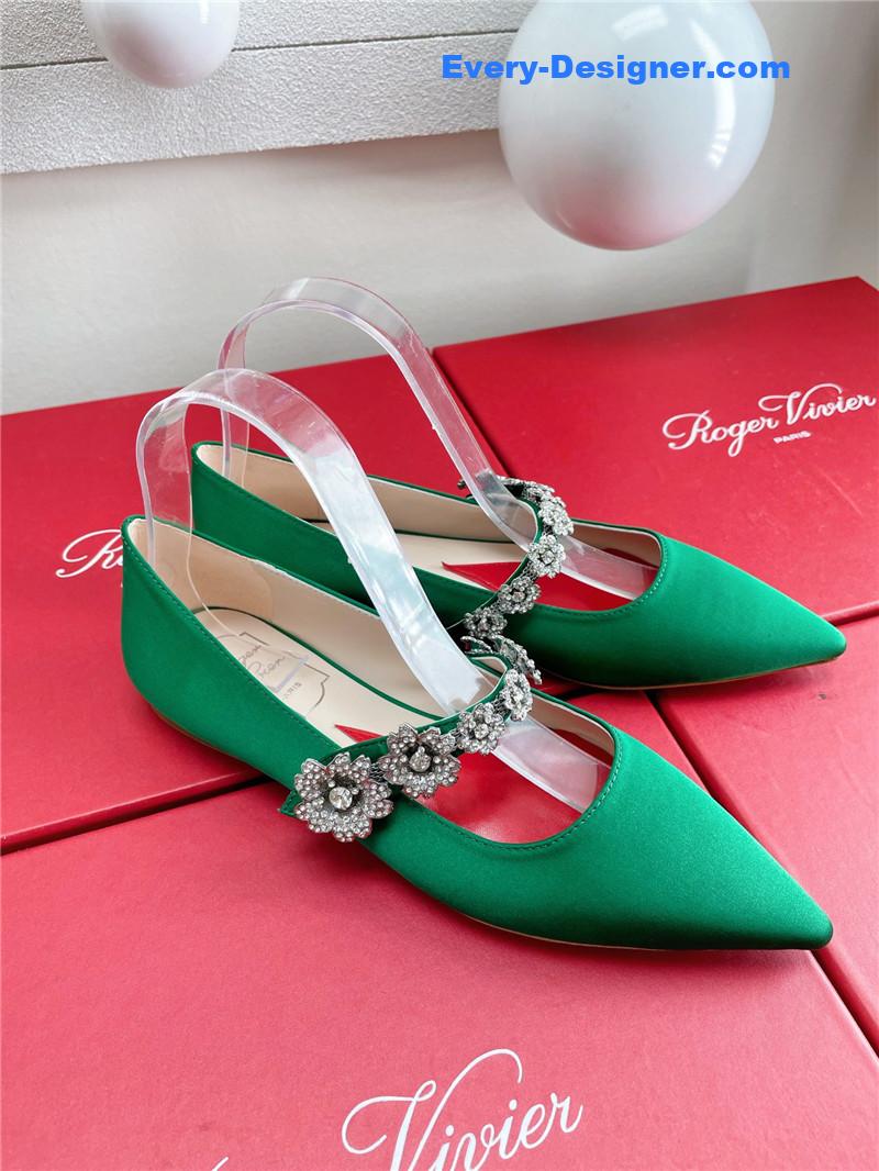 roger u1u1er wedding shoes snow d1am0nd series high heels