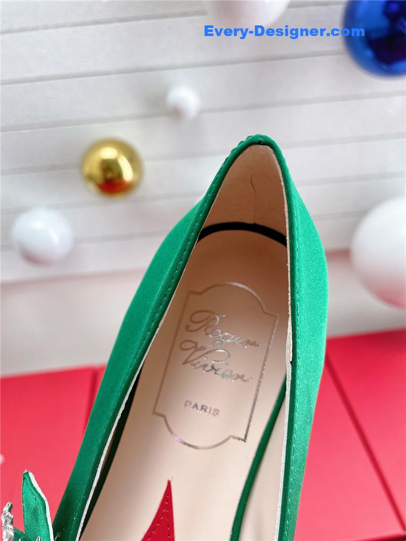 roger u1u1er wedding shoes snow d1am0nd series high heels