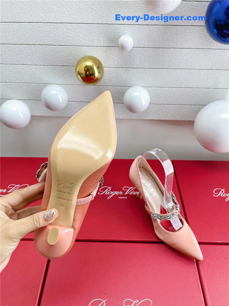roger u1u1er wedding shoes snow d1am0nd series high heels