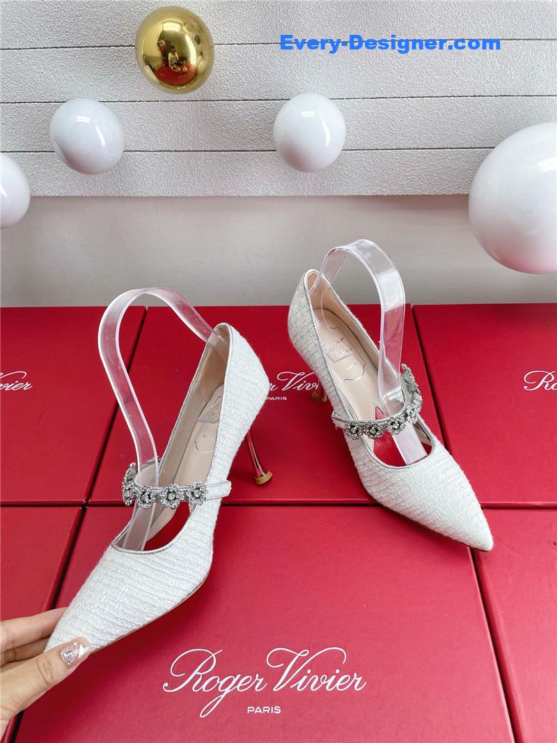roger u1u1er wedding shoes snow d1am0nd series high heels
