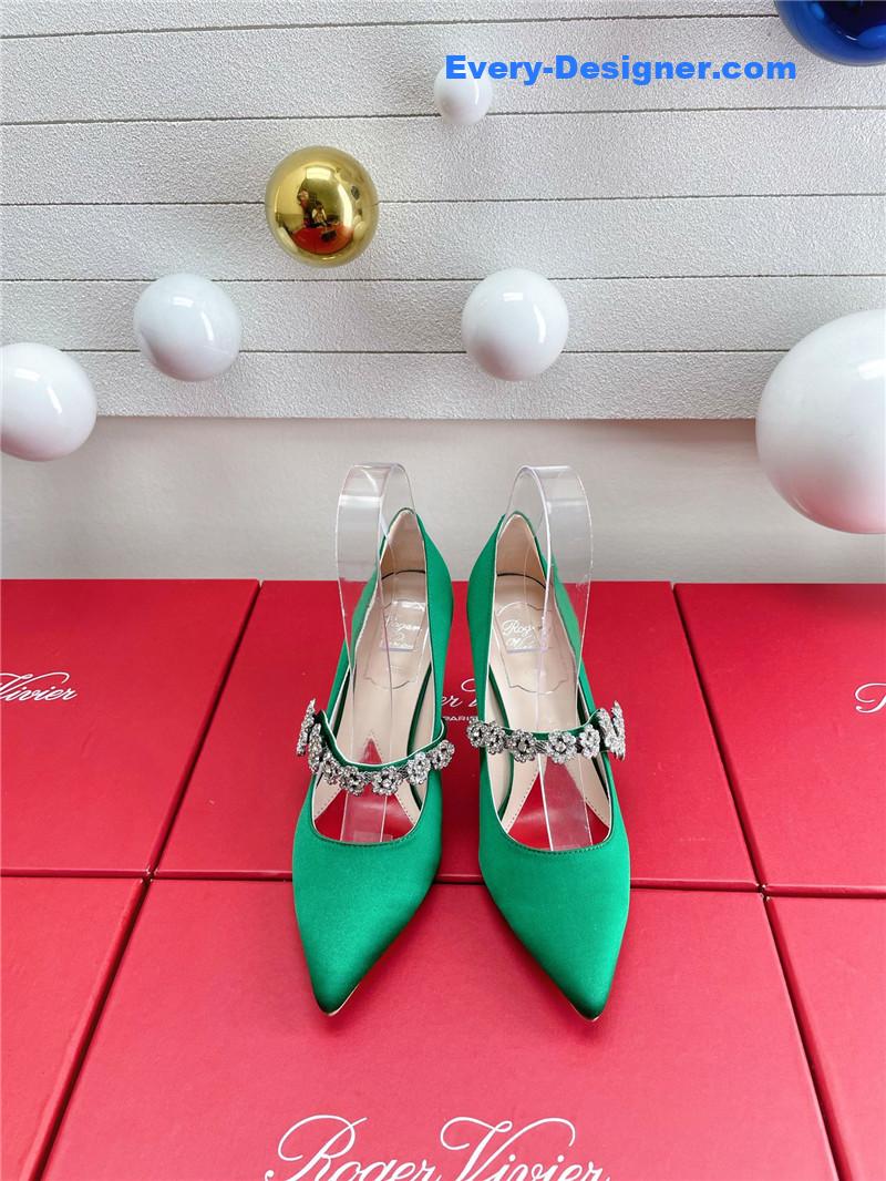 roger u1u1er wedding shoes snow d1am0nd series high heels