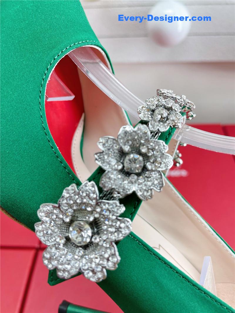 roger u1u1er wedding shoes snow d1am0nd series high heels