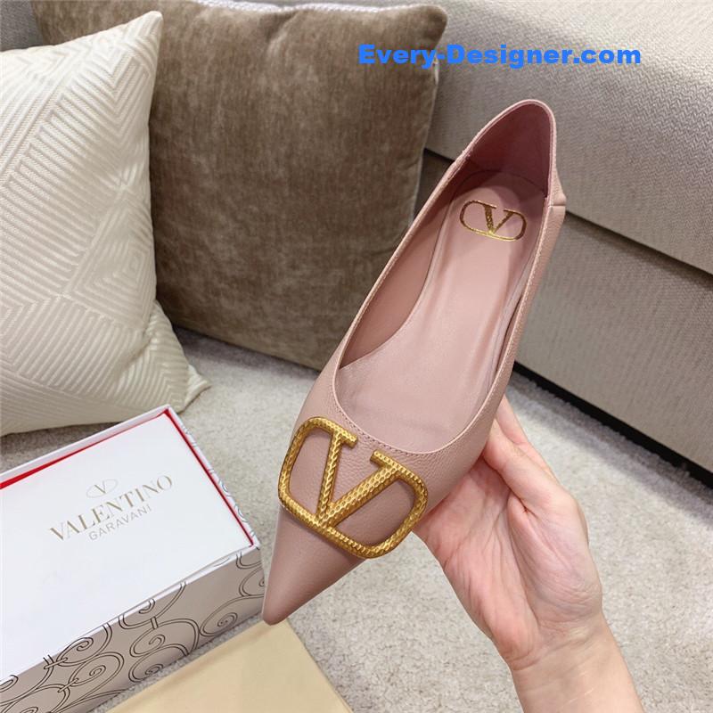 Va1e*ntin0 v logo slip-ons