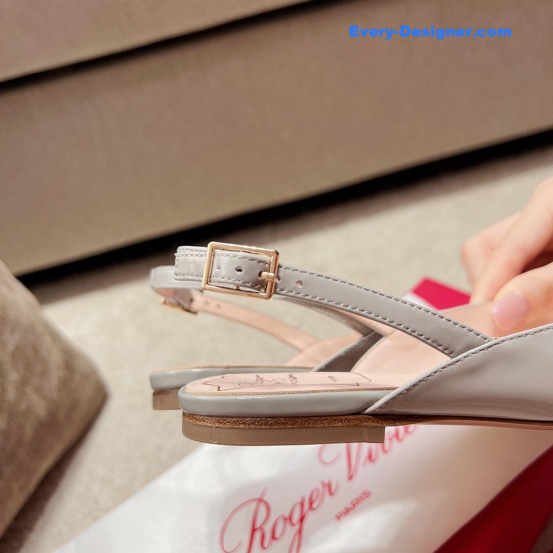 roger u1u1er square buckle chunky heel back sandals