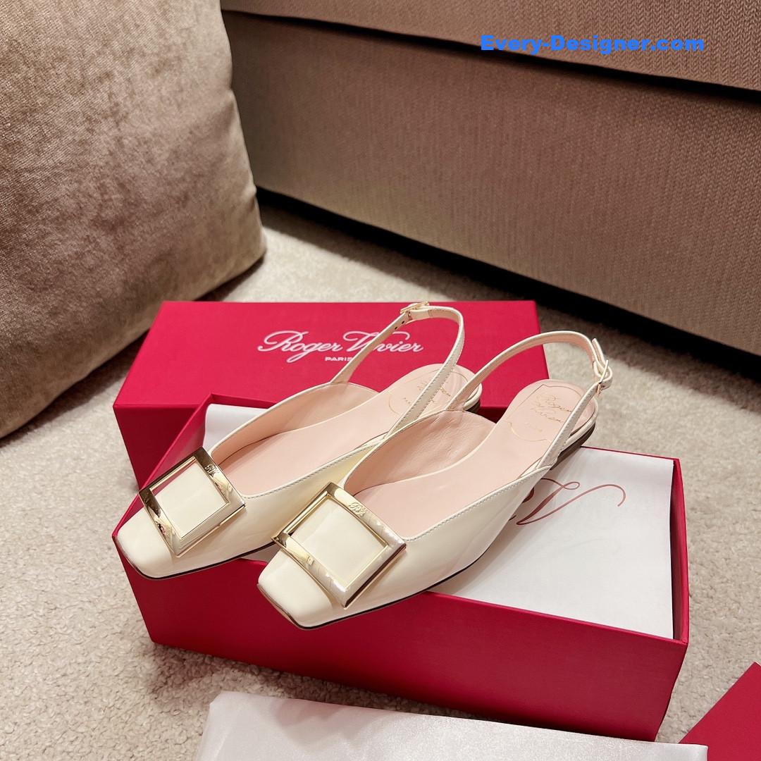 roger u1u1er square buckle chunky heel back sandals