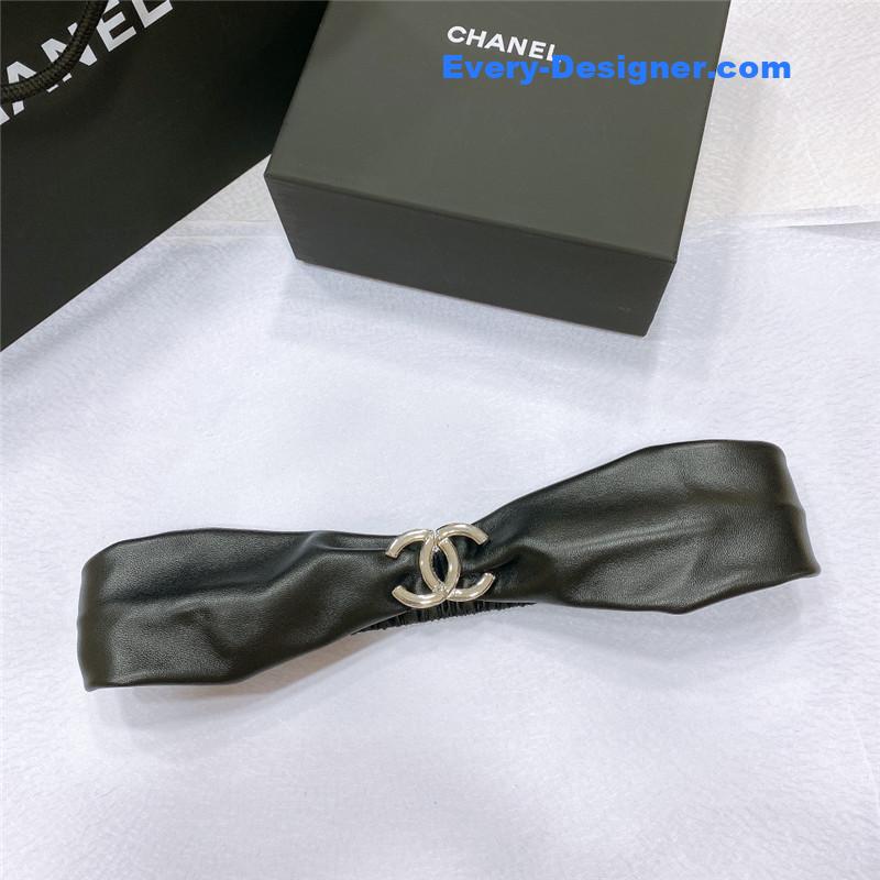 Ch**el smooth Ch**el brass buckle sheepskin elastic belt