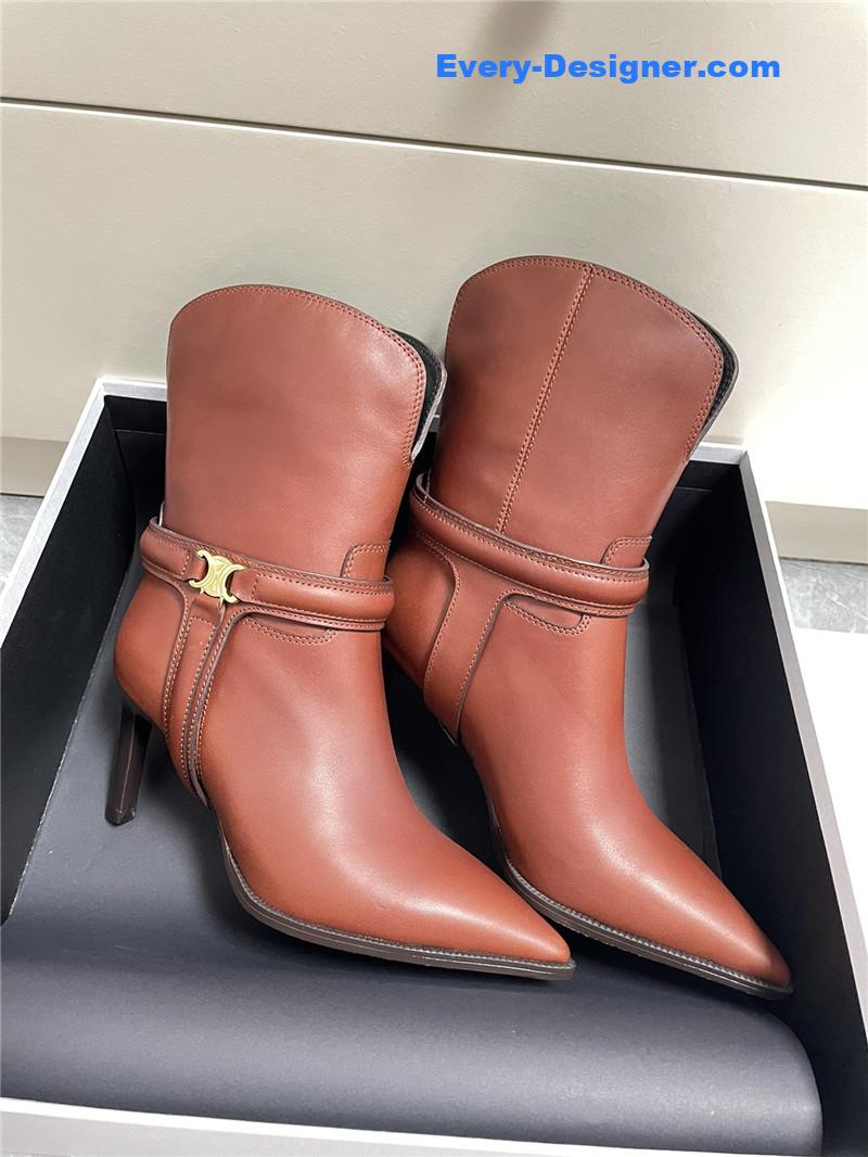 Ce1i*e autumn and winter new retro arc de triomphe ankle boots